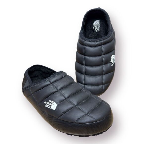 The North Face Thermoball Traction Mule Shoes Womens Size 8 Black Slippers Warm - Picture 1 of 9
